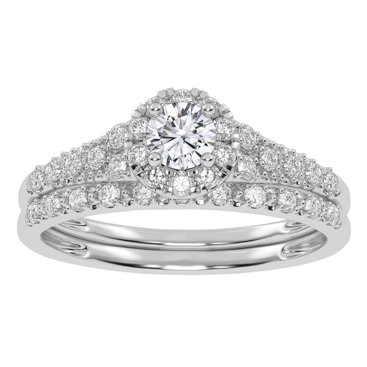 10K 0.38CT Certified Lab-Grown Diamond Bridal Set 67936