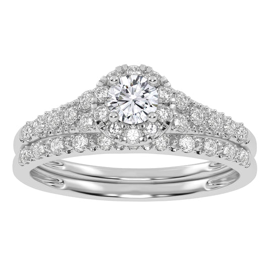 10K 0.38CT Certified Lab-Grown Diamond Bridal Set 67936