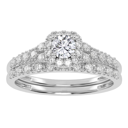 10K 0.38CT Certified Lab-Grown Diamond Bridal Set 67937