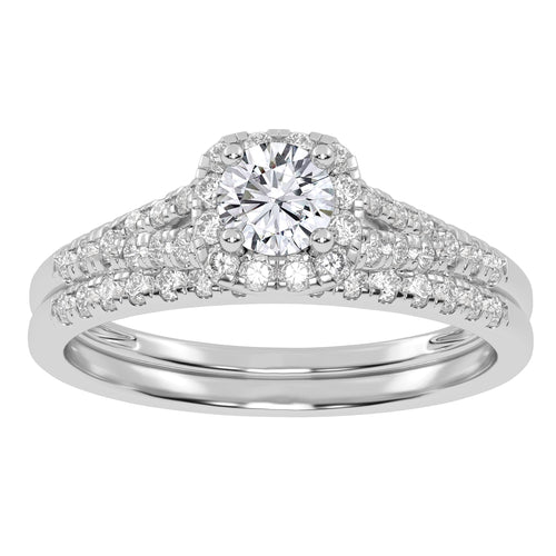 10K 0.50CT Certified Lab-Grown  Diamond Bridal Set 67940