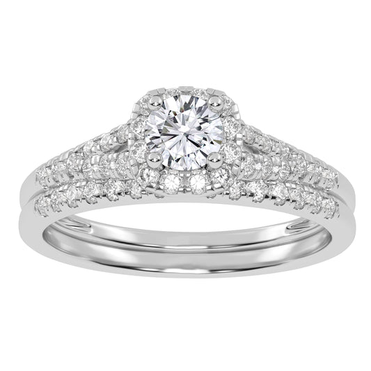 10K 0.50CT Certified Lab-Grown  Diamond Bridal Set 67940