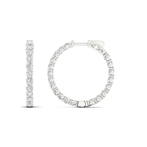 14K 4.00CT Lab Diamond Hoop Earring 68049