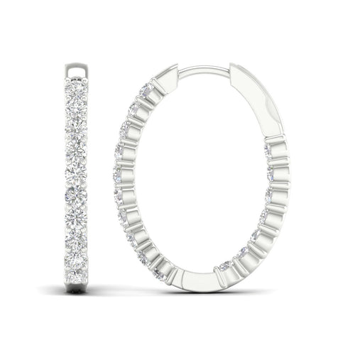 14K 2.00CT Lab Diamond Hoop Earring 68100