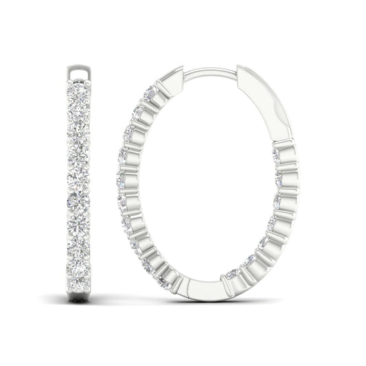 14K 2.00CT Lab Diamond Hoop Earring 68100