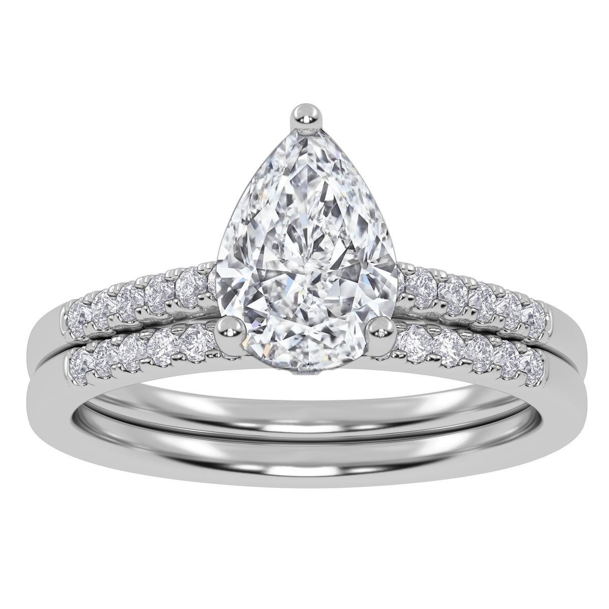 10K 1.28CT  Certified Lab-Grown Diamond Bridal Set 68186