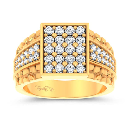 14K 1.50CT LAB GROWN Diamond Mens Ring 68326