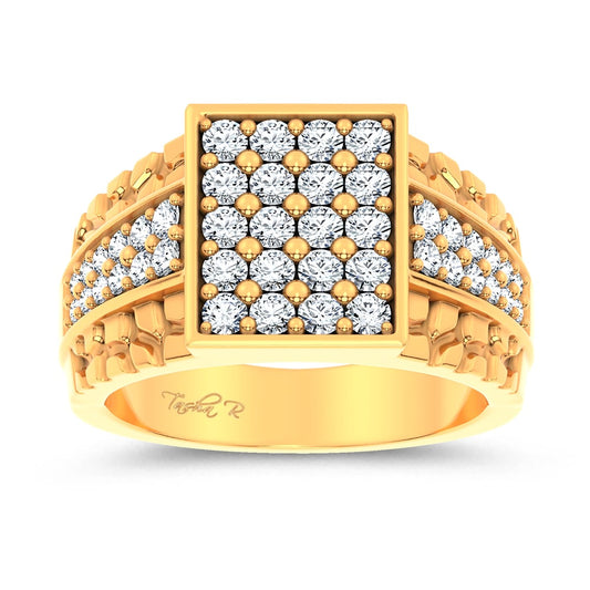 14K 1.50CT LAB GROWN Diamond Mens Ring 68326
