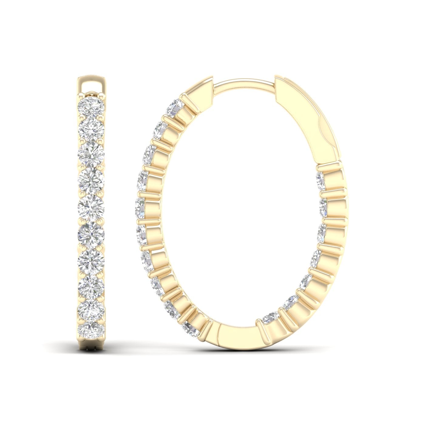14K 2.00CT Lab Diamond Hoops Earring 68378