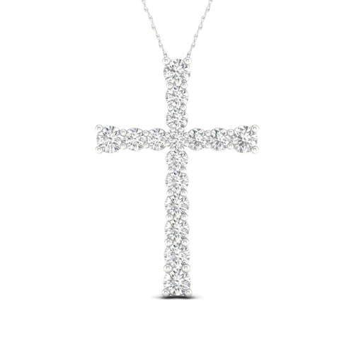 14K 2.00CT Lab Diamond Cross Pendant 68416