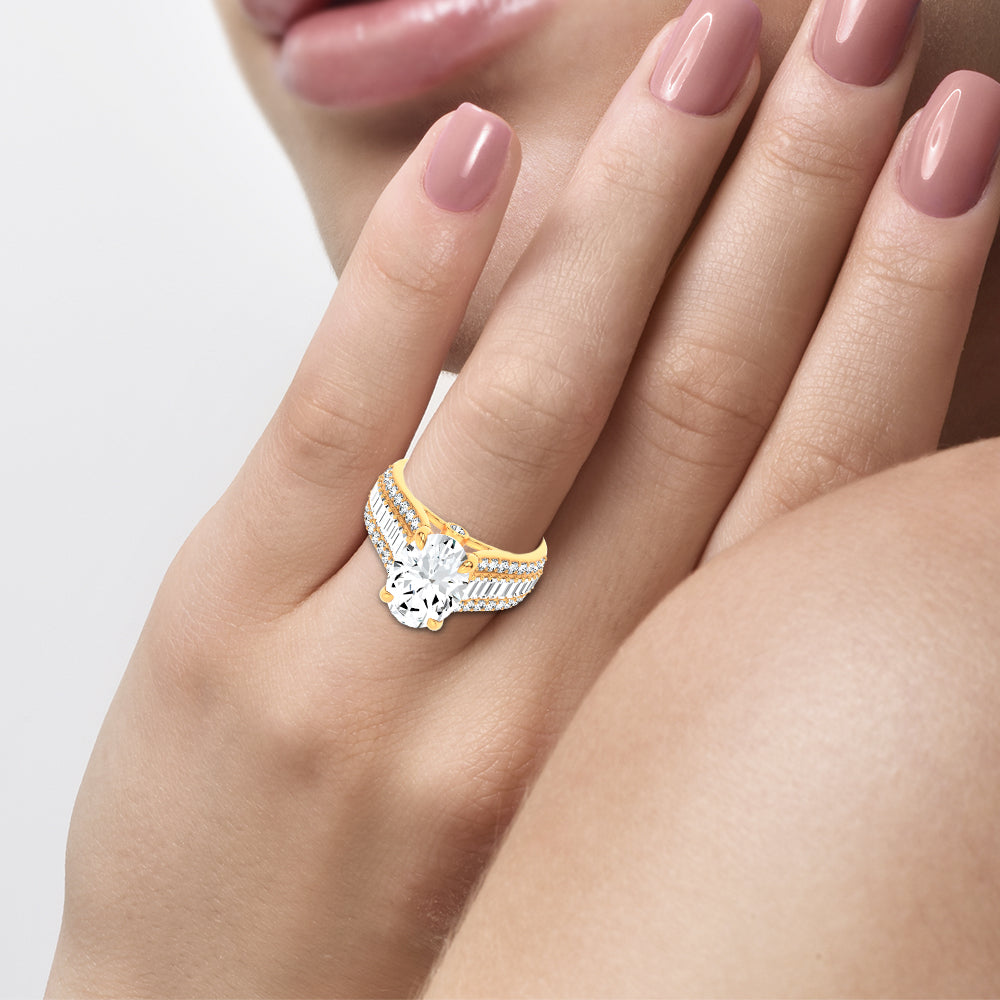 14K 4.00CT Certified Lab Grown Engagement Ring 68494