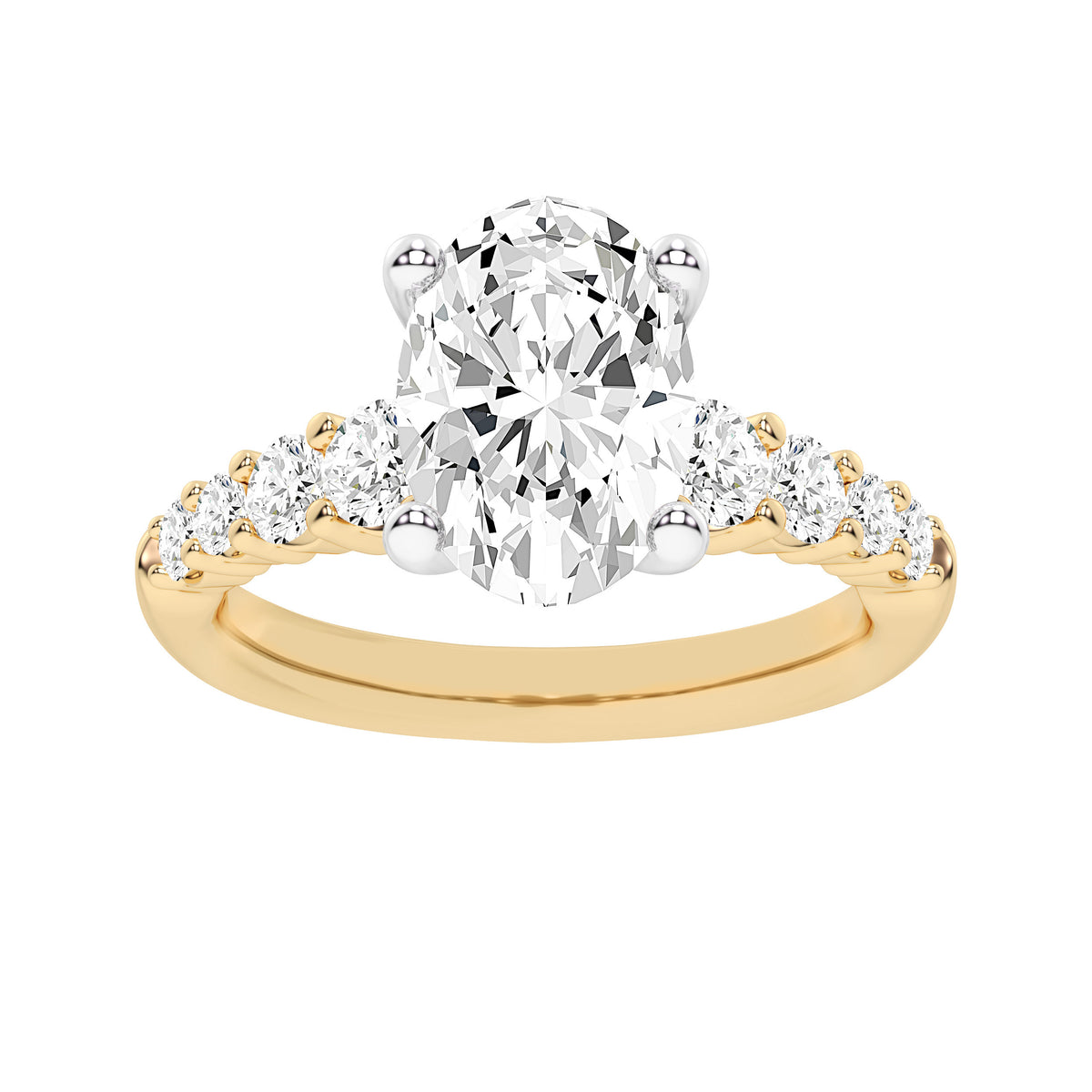 14K 3.75CT Certified Lab Grown Diamond Engagement Ring 68507