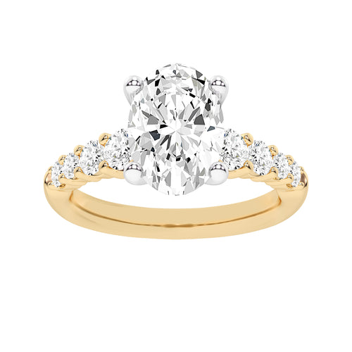 14K 3.75CT Certified Lab Grown Diamond Engagement Ring 68507