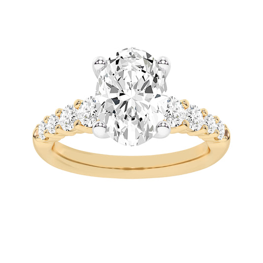 14K 3.75CT Certified Lab Grown Diamond Engagement Ring 68507
