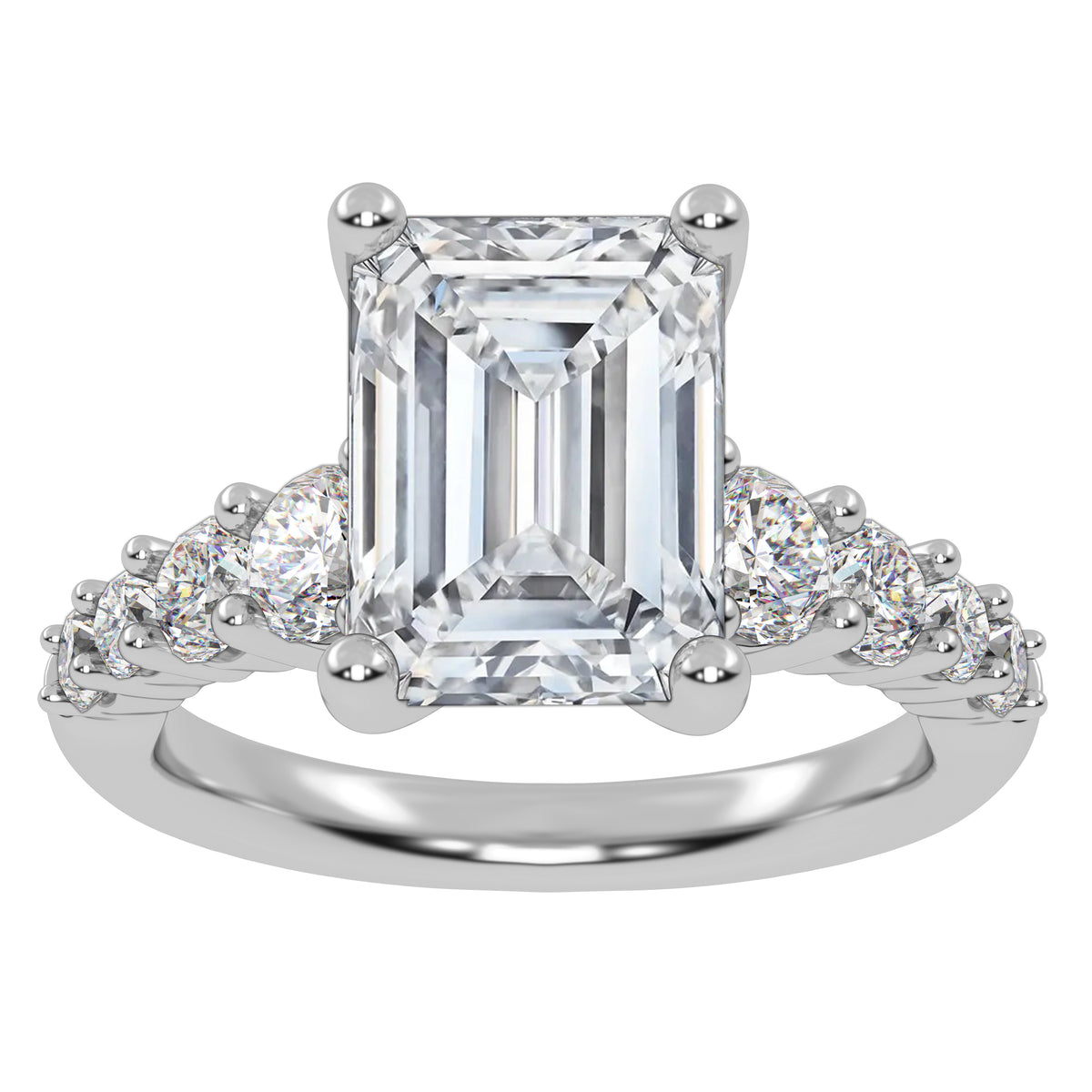 10K 3.75CT Certified Lab Grown Diamond Engagement Ring 71193