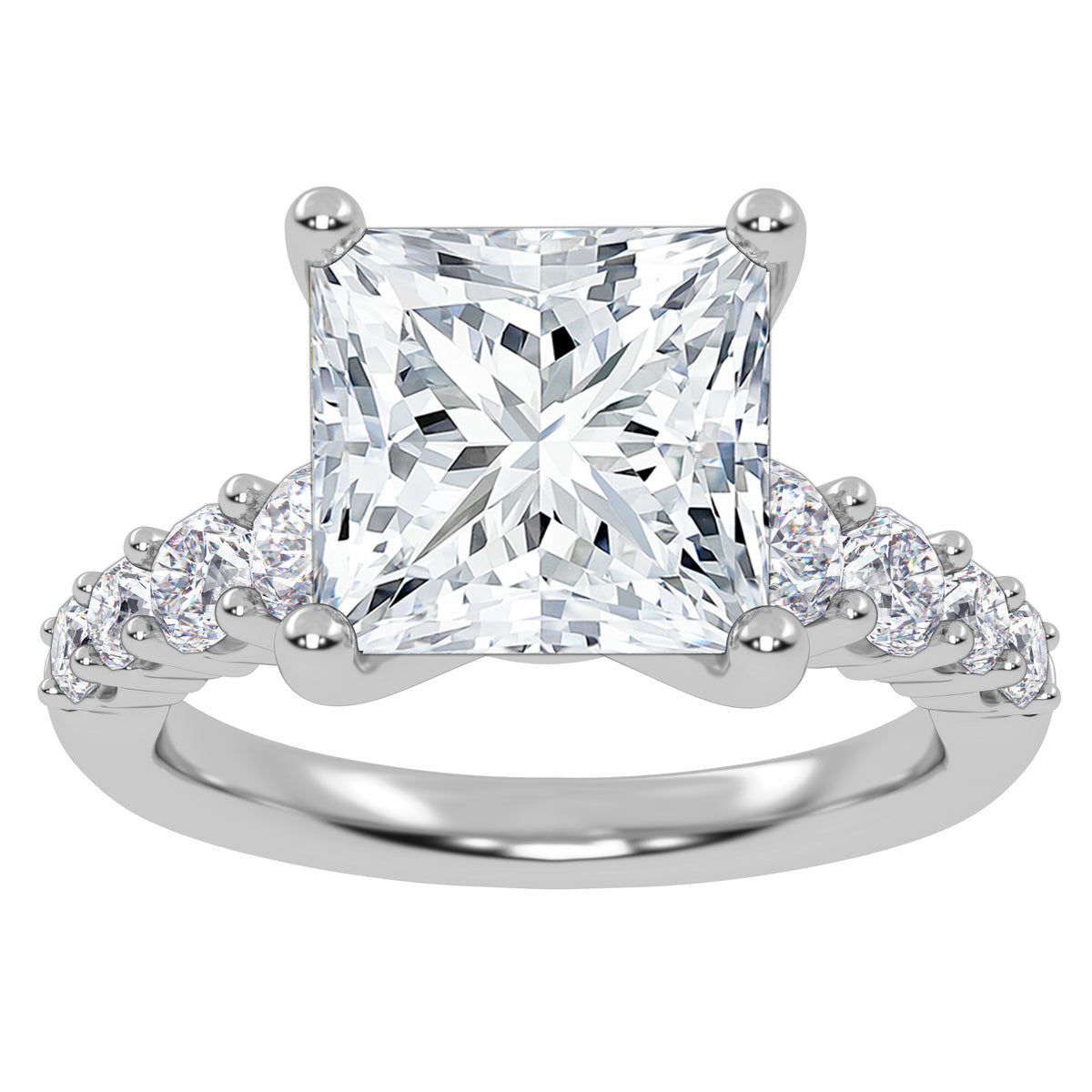 14K 3.75CT Certified Lab Grown Diamond Engagement Ring 68515