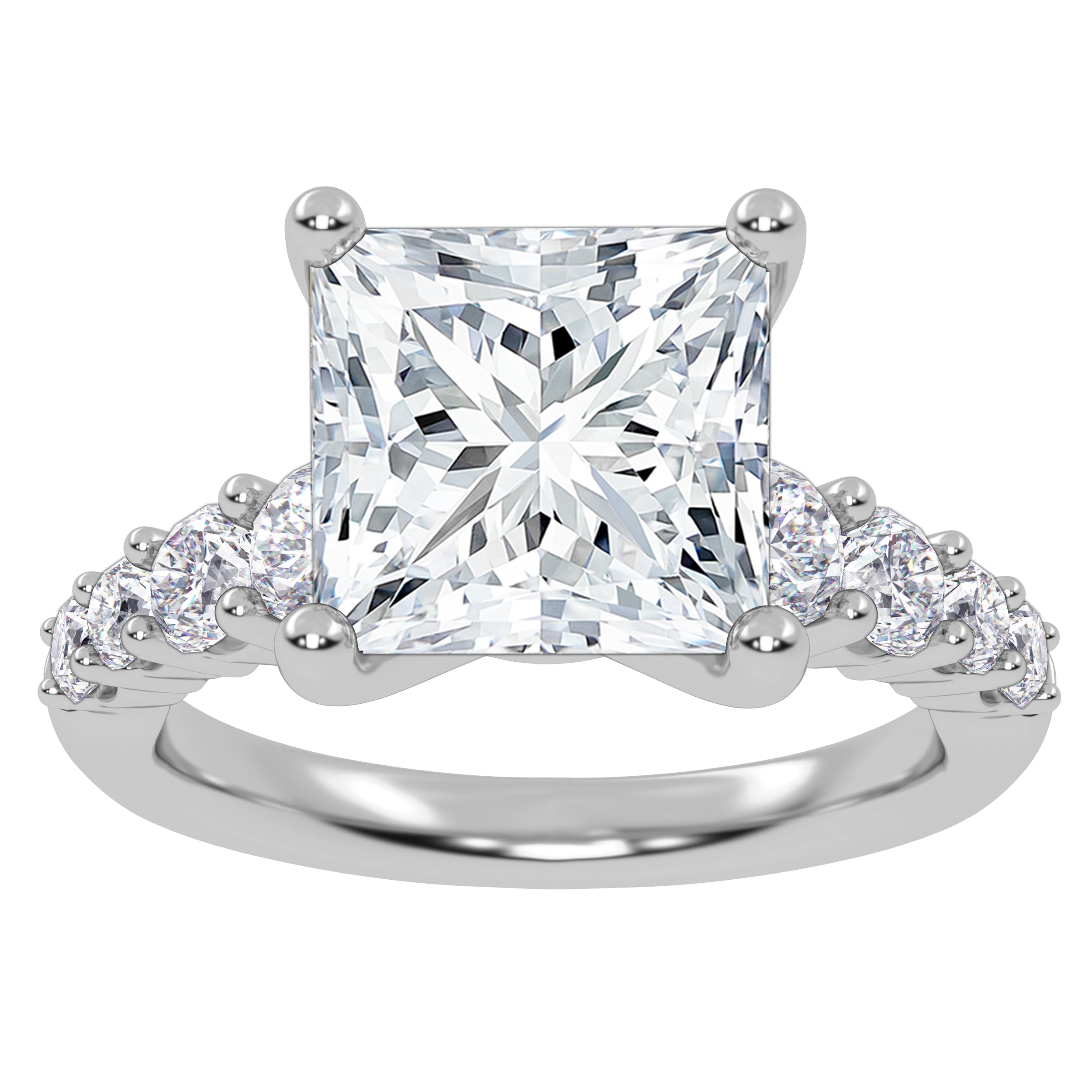 14K 3.75CT Certified Lab Grown Diamond Engagement Ring 68515
