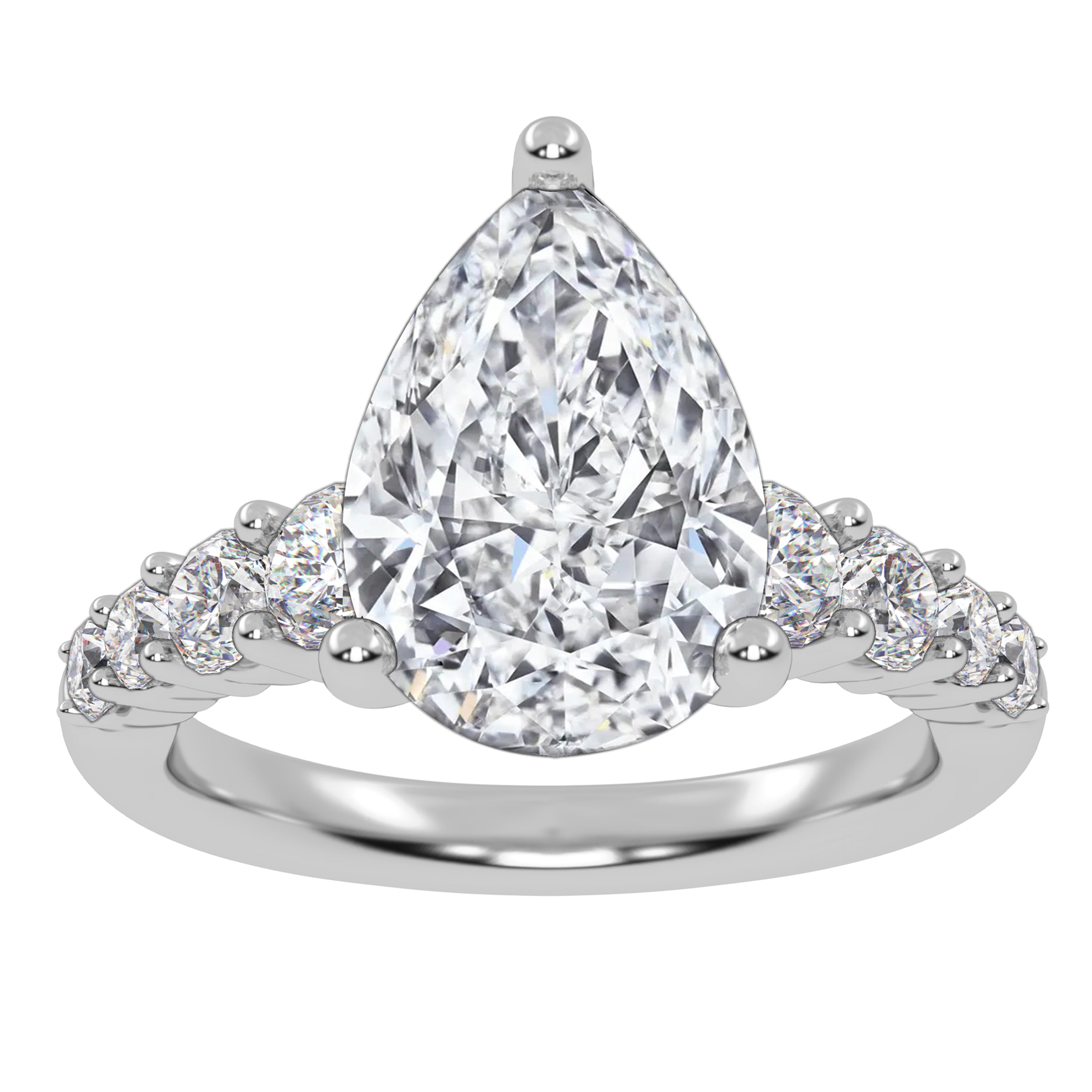 14K 3.75CT Certified Lab Grown Diamond Engagement Ring 68516