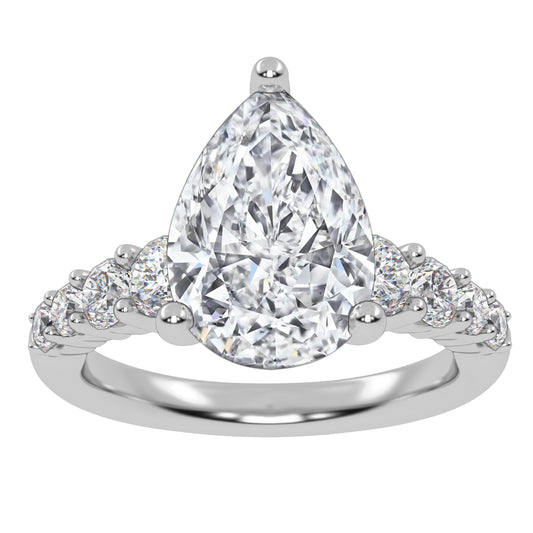 10K 3.75CT Certified Lab Grown Diamond Engagement Ring 71191