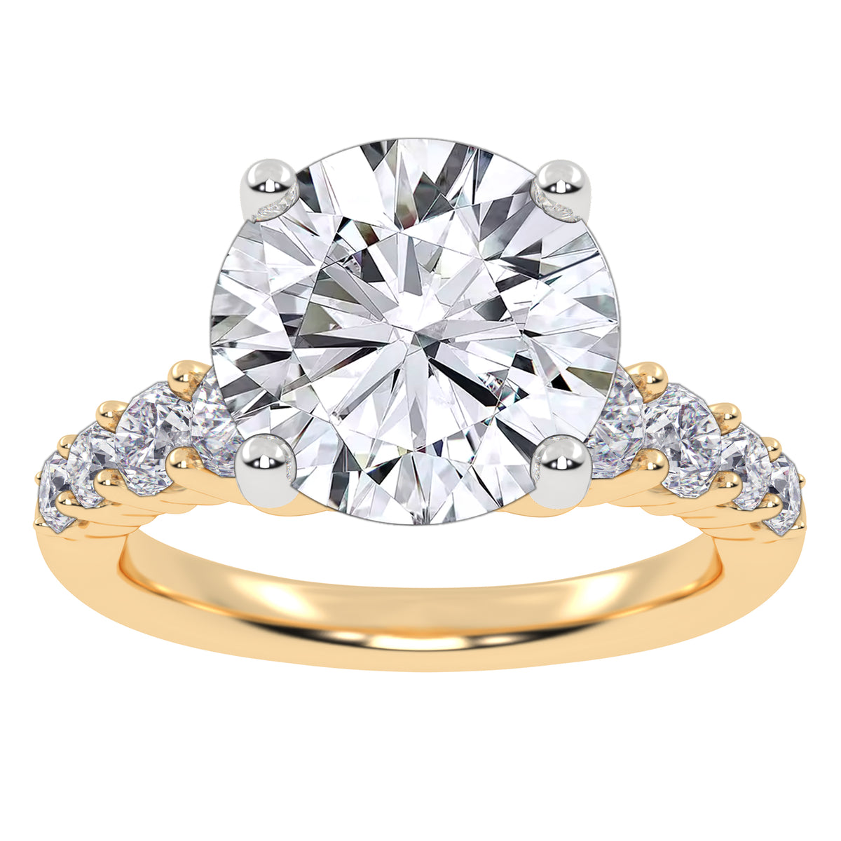 14K 3.75CT Certified Lab Grown Diamond Engagement Ring 68543