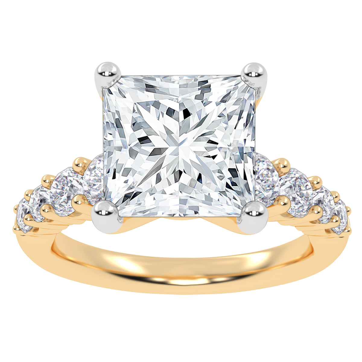 14K 3.75CT Certified Lab Grown Diamond Engagement Ring 68545