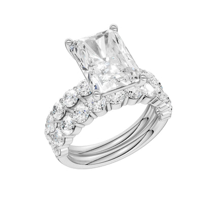 14K 5.00CT Certified Lab Grown Diamond Bridal Set 68752