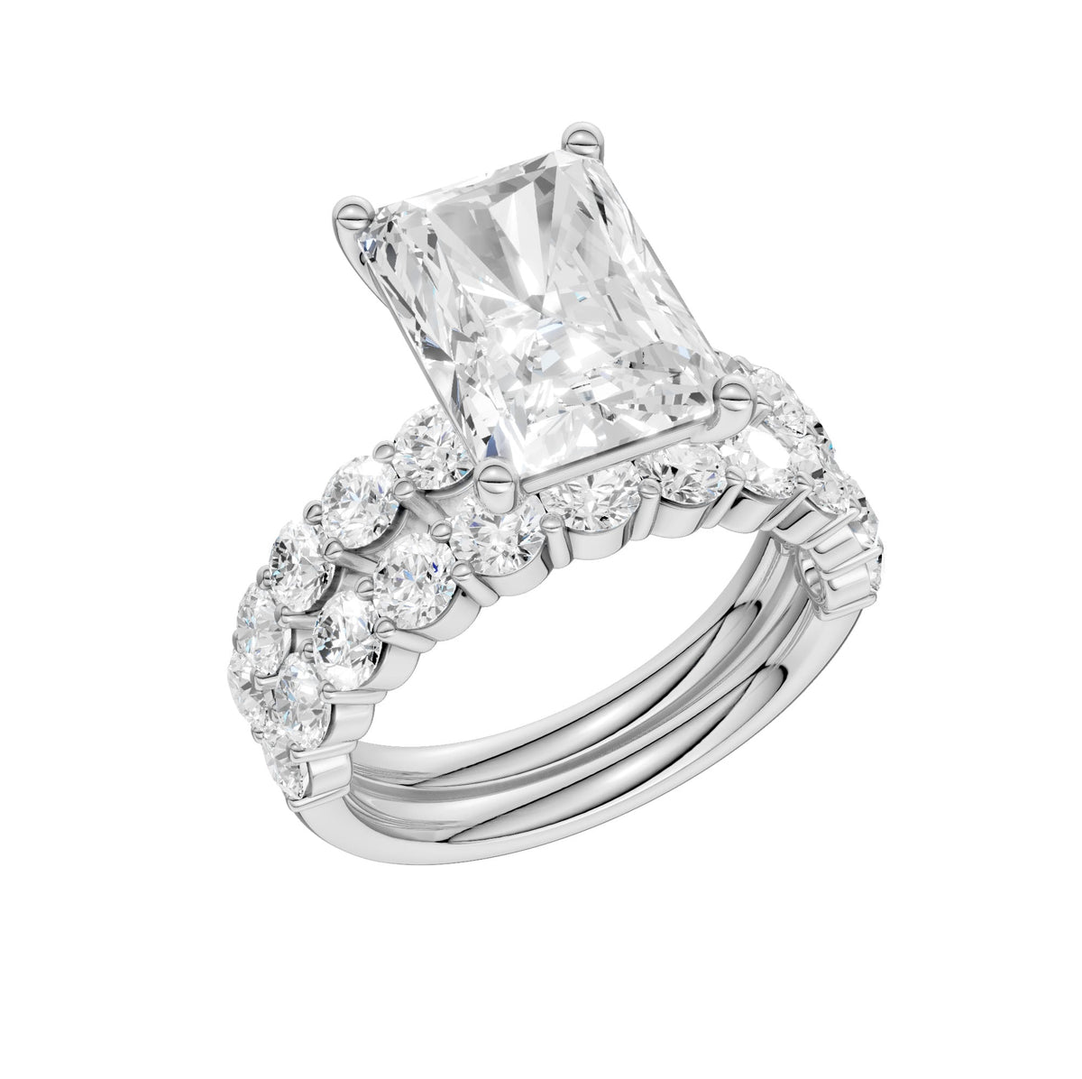 14K 6.00CT Certified Lab Grown Diamond Bridal Set 68767