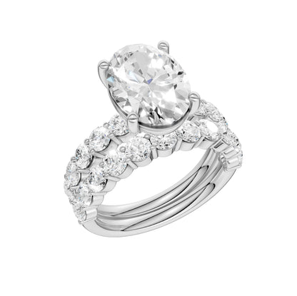 14K 4.00CT Certified Lab Grown Diamond Bridal Set 68768