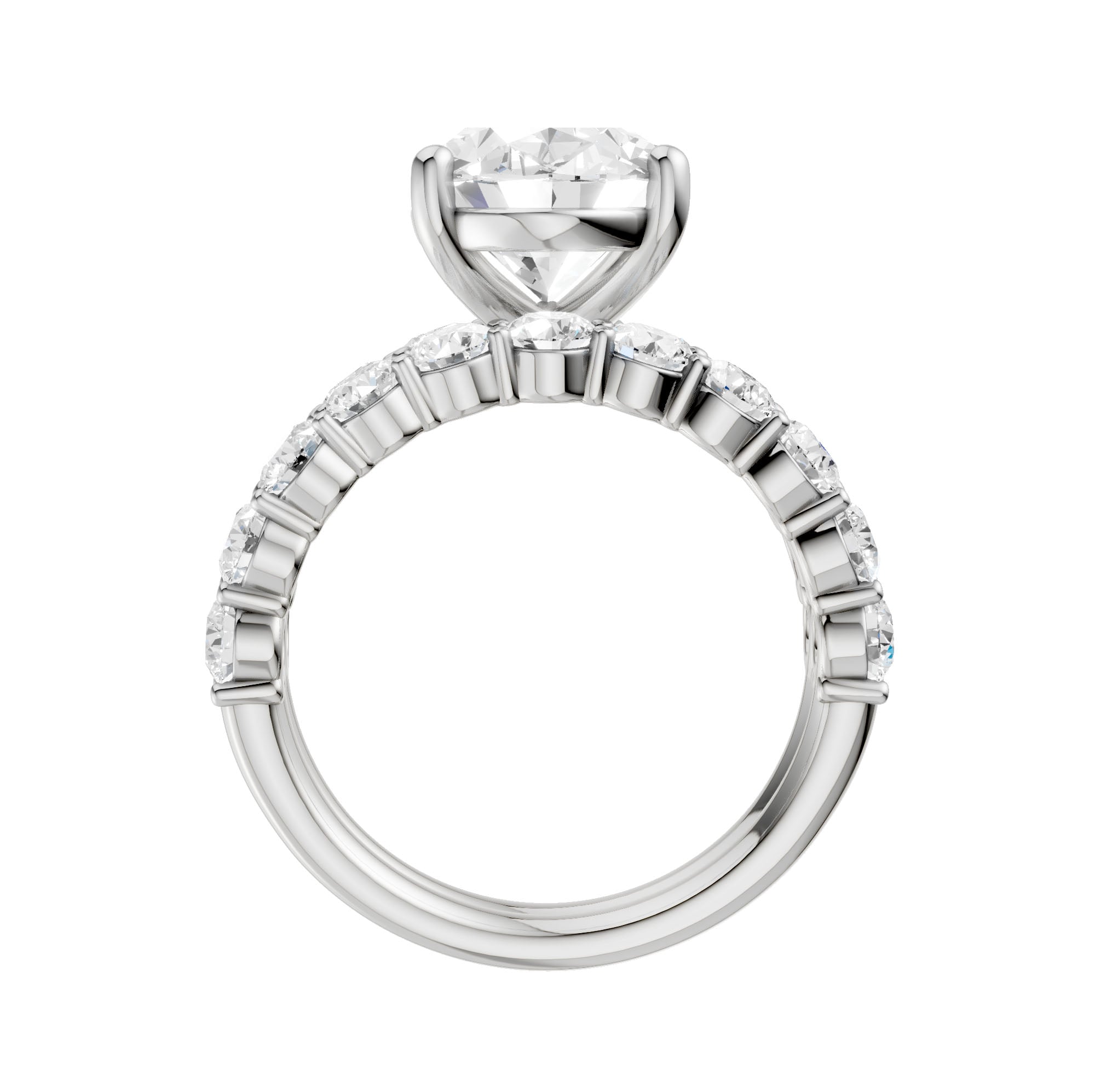 14K 5.00CT Certified Lab Grown Diamond Bridal Set 68754