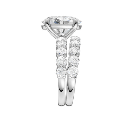 14K 4.00CT Certified Lab Grown Diamond Bridal Set 68768