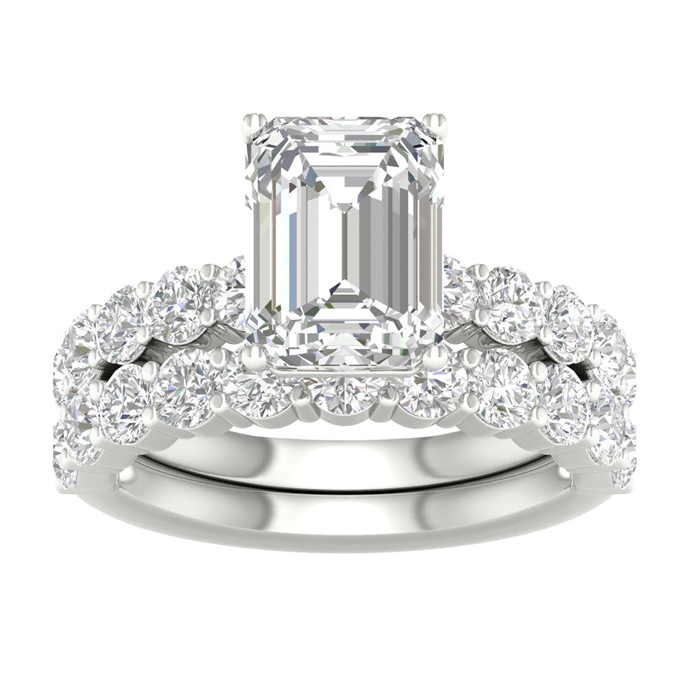 14K 5.00CT Certified Lab Grown Diamond Bridal Set 68756