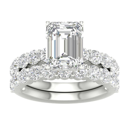 14K 5.00CT Certified Lab Grown Diamond Bridal Set 68756