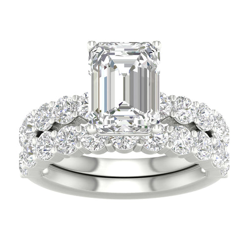 14K 5.00CT Certified Lab Grown Diamond Bridal Set 68756
