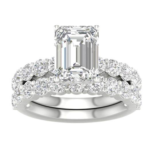 14K 5.00CT Certified Lab Grown Diamond Bridal Set 68756