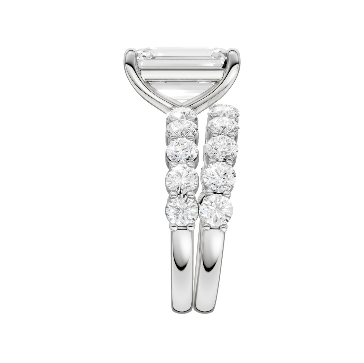 14K 5.00CT Certified Lab Grown Diamond Bridal Set 68756