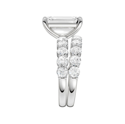 14K 5.00CT Certified Lab Grown Diamond Bridal Set 68756