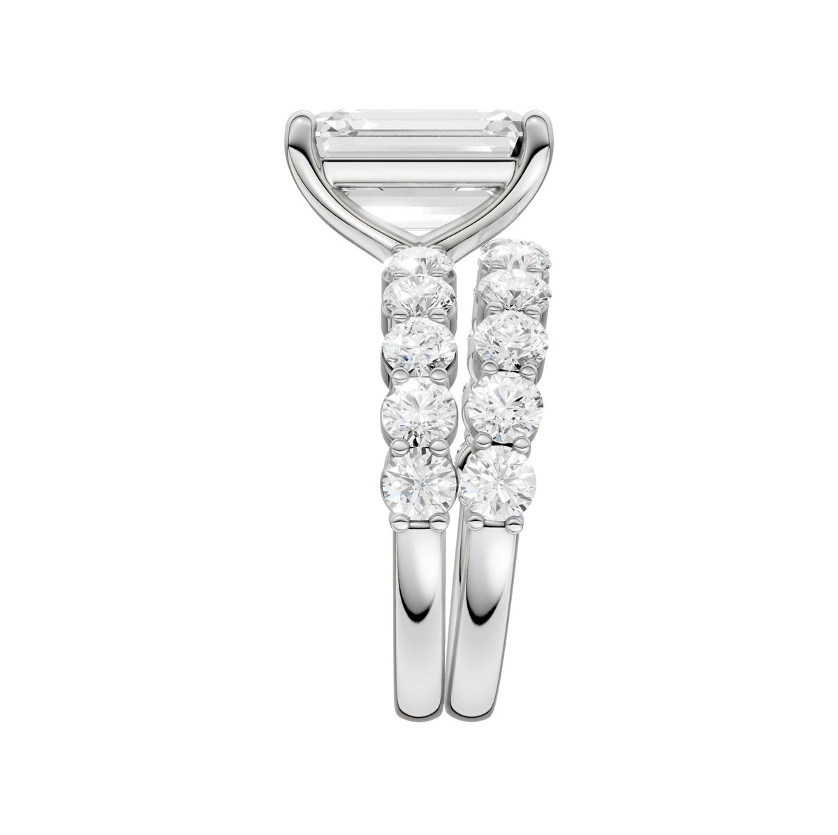 14K 4.00CT Certified Lab Grown Diamond Bridal Set 68770