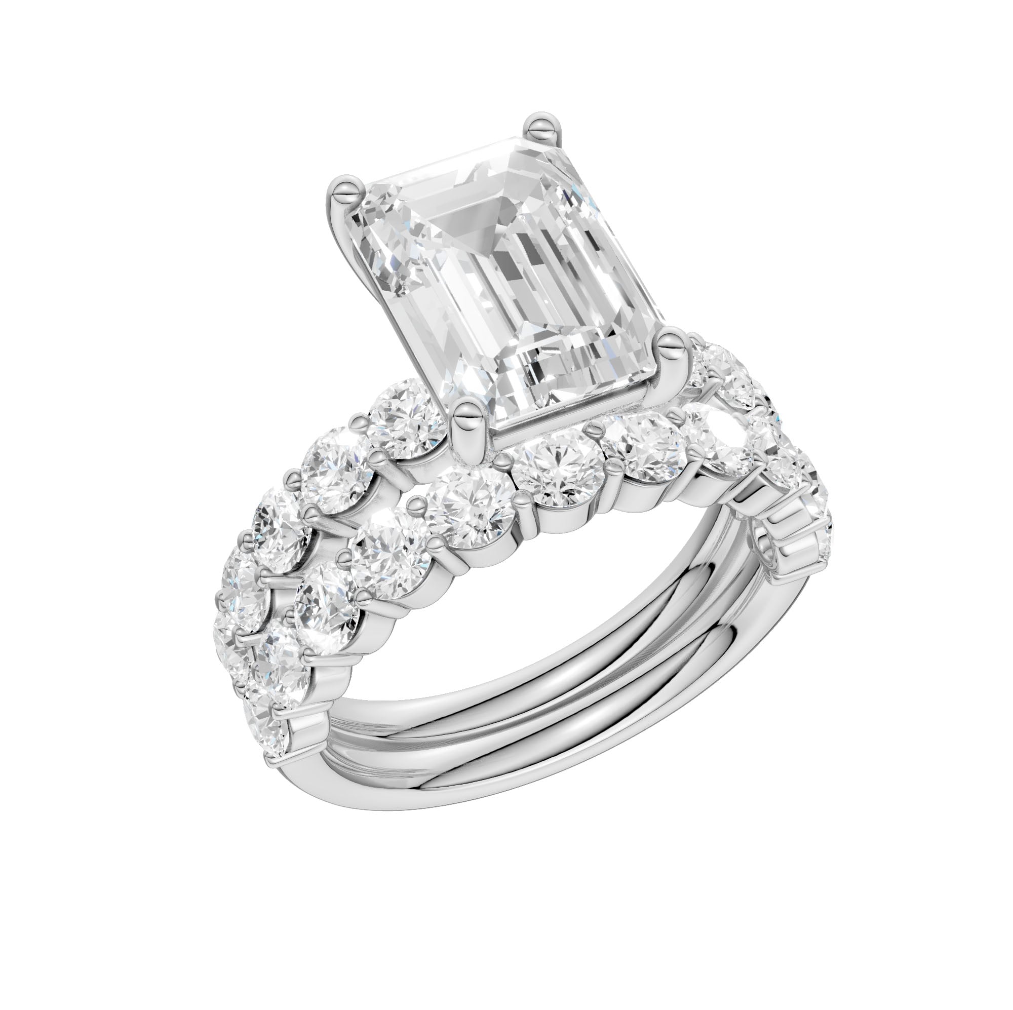 14K 6.00CT Certified Lab Grown Diamond Bridal Set 68771