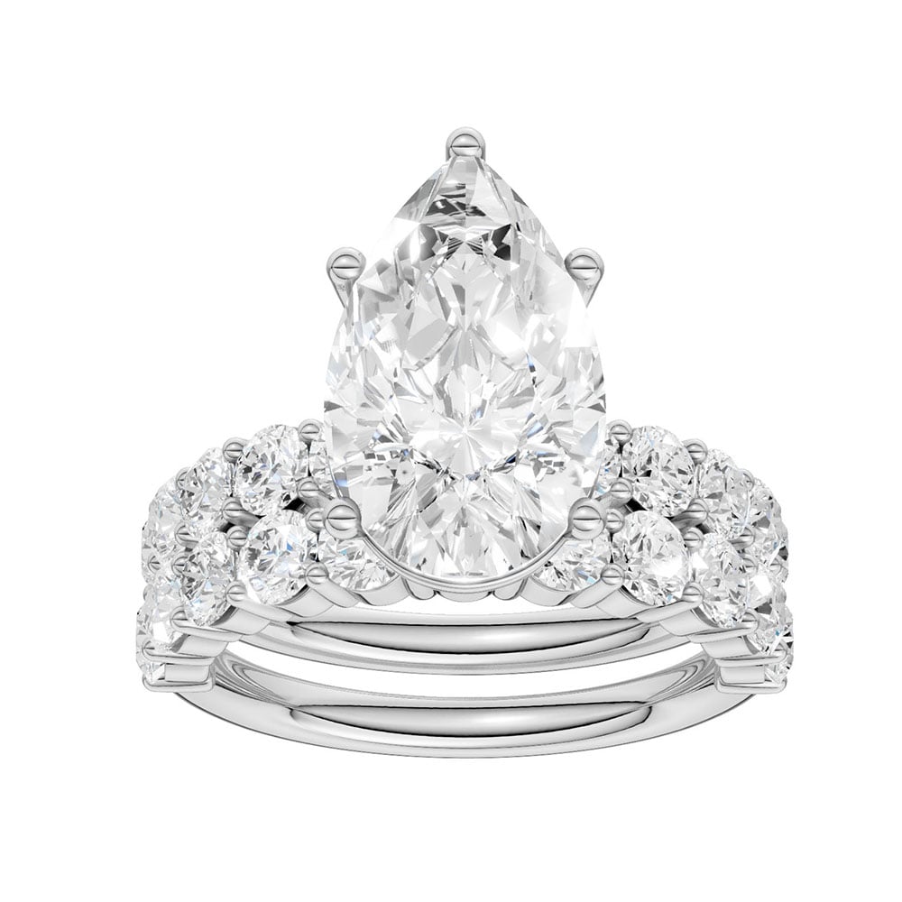 14K 5.00CT Certified Lab Grown Diamond Bridal Set 68773
