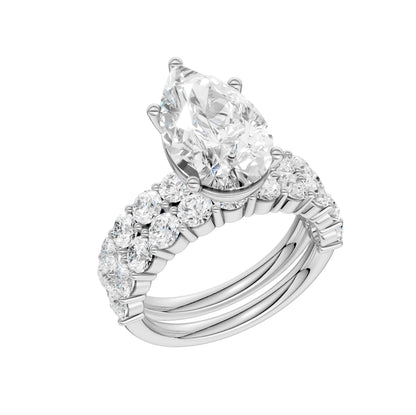 14K 5.00CT Certified Lab Grown Diamond Bridal Set 68773