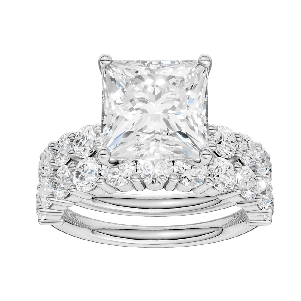 14K 6.00CT Certified Lab Grown Diamond Bridal Set 68782