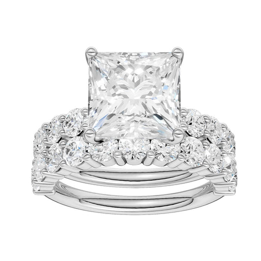 14K 6.00CT Certified Lab Grown Diamond Bridal Set 68782