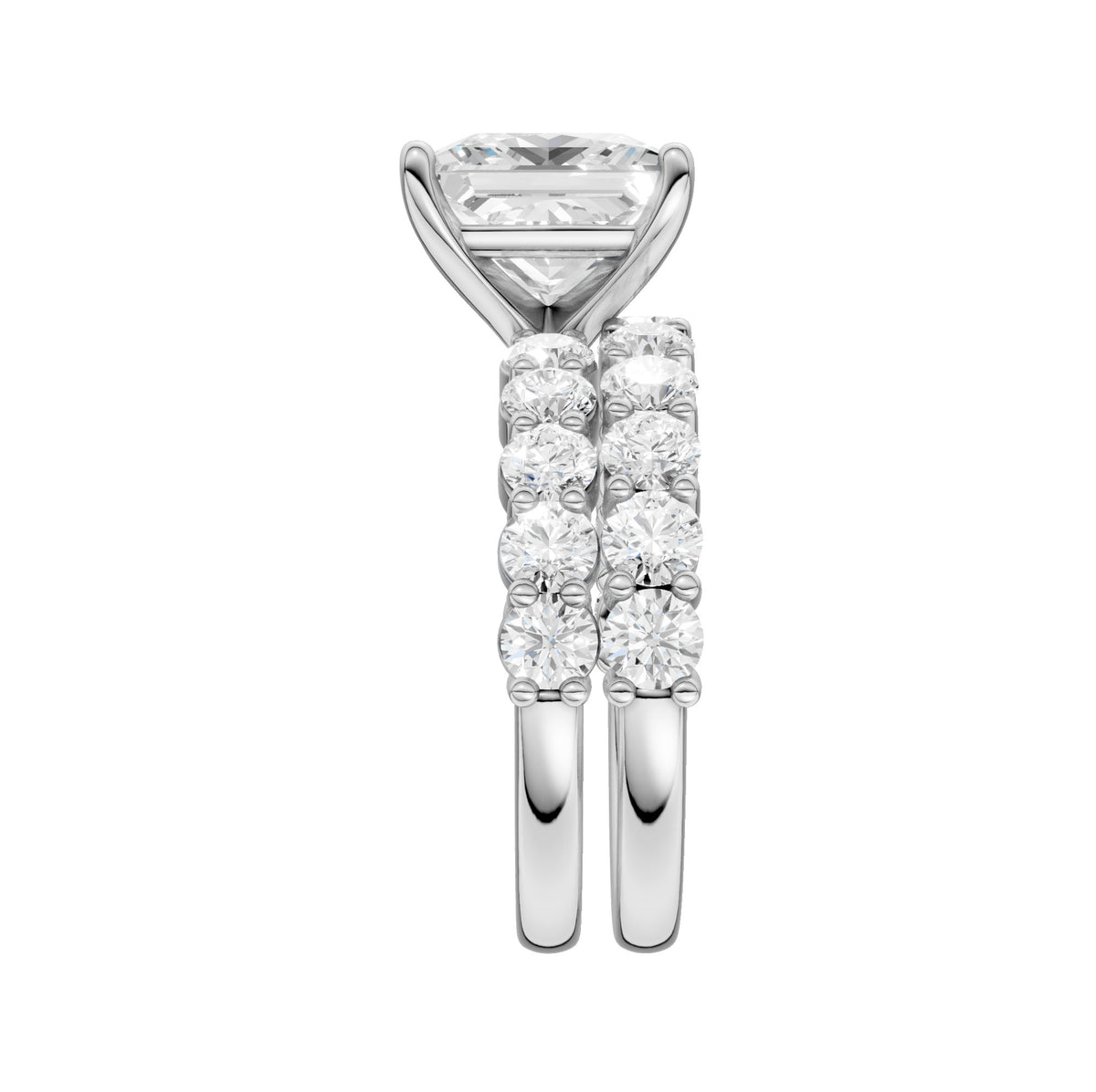 14K 6.00CT Certified Lab Grown Diamond Bridal Set 68782