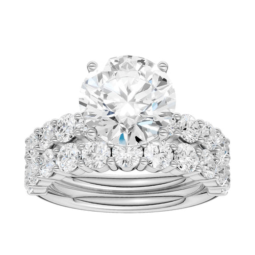 14K 5.00CT Certified Lab Grown Diamond Bridal Set 68777