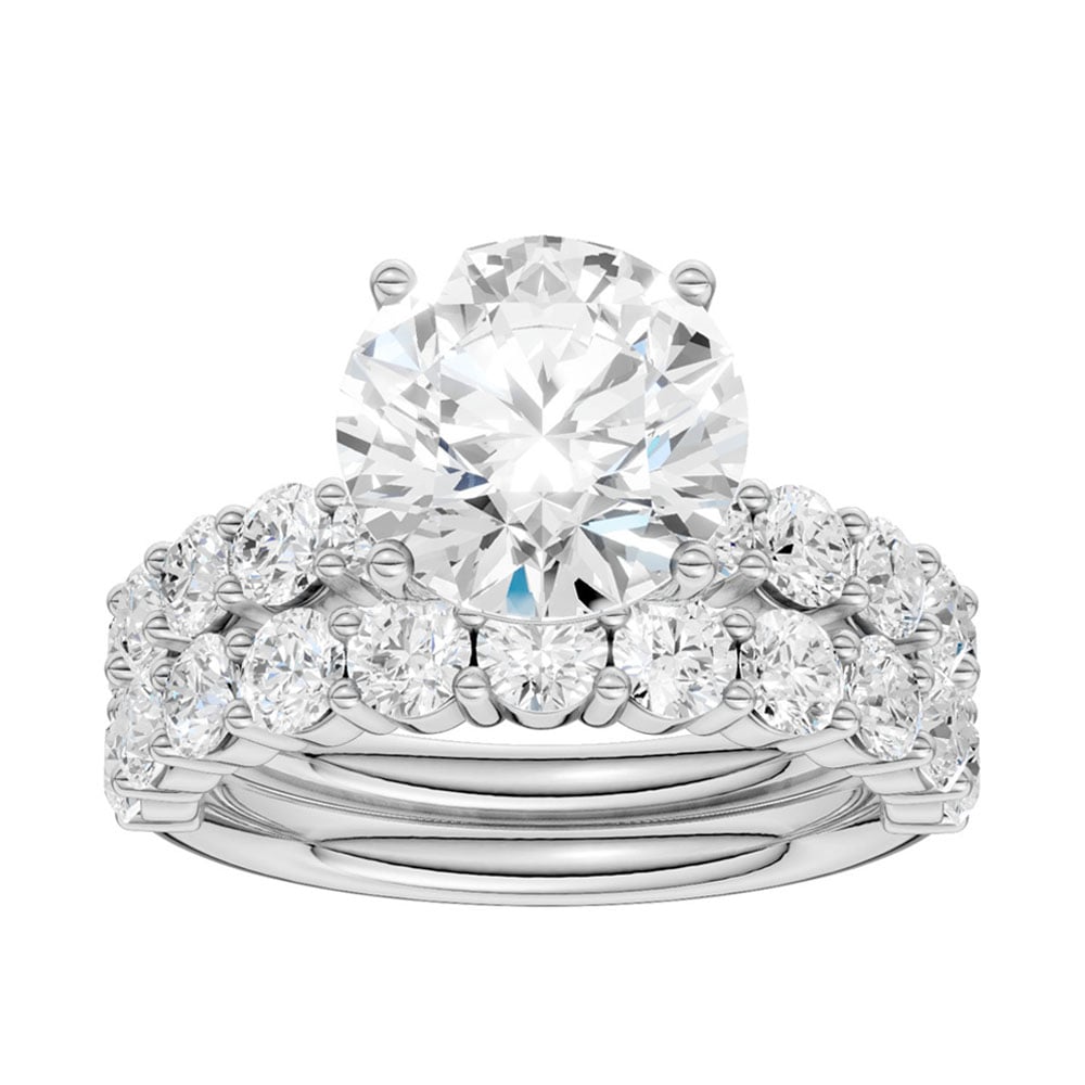 14K 6.00CT Certified Lab Grown Diamond Bridal Set 68788