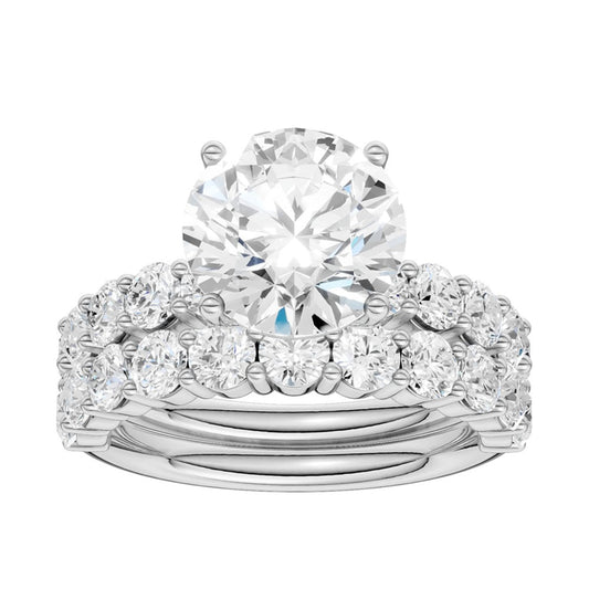 14K 6.00CT Certified Lab Grown Diamond Bridal Set 68788