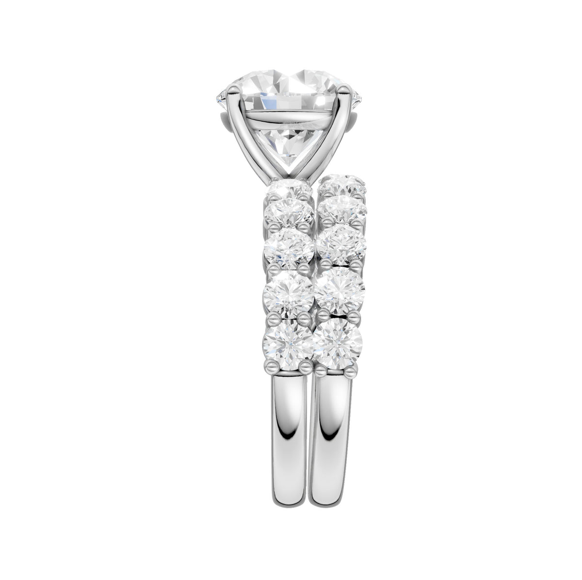 14K 4.00CT Certified Lab Grown Diamond Bridal Set 68775