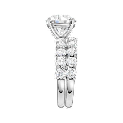14K 4.00CT Certified Lab Grown Diamond Bridal Set 68775