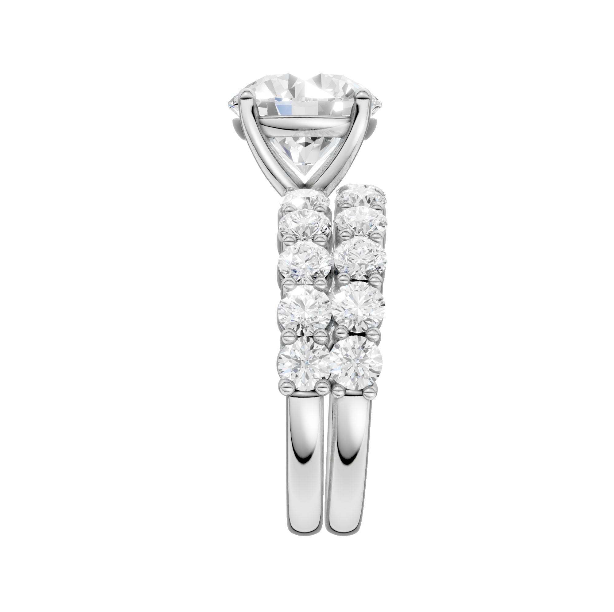 14K 6.00CT Certified Lab Grown Diamond Bridal Set 68788
