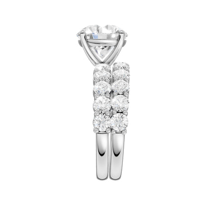 14K 5.00CT Certified Lab Grown Diamond Bridal Set 68777