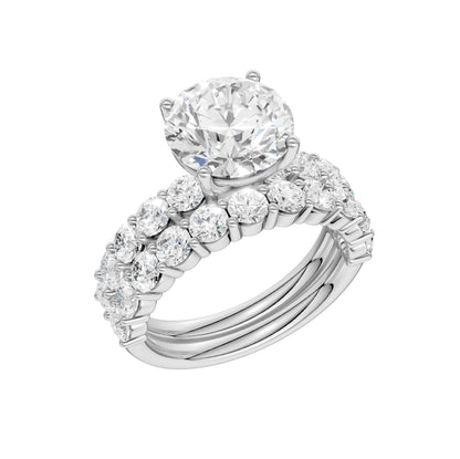 14K 4.00CT Certified Lab Grown Diamond Bridal Set 68775